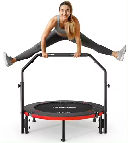 Mini Trampolina Plegable BCAN 40/48" Mango Ajustable de Espuma Rebounder para Adultos - 1