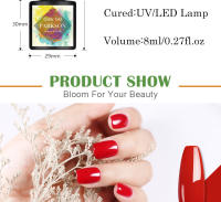 Parkson-Conjunto de botellas de esmalte de Gel semipermanente, laca LED UV desnuda, purpurina de larga duración, manicura, 8ml, 30 unidades por Set - details 7