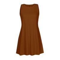 Vestido Casual De Verano Para Mujer Vestido De Playa Sin Mangas Con Bolsillos A-Line Hasta La Rodilla Vestido Suelto Para Fiesta - details 9