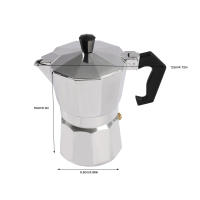 Cafetera eléctrica de 150 ml, máquina de café espresso, 3 tazas, moca, con fondo separado, de aluminio - details 2