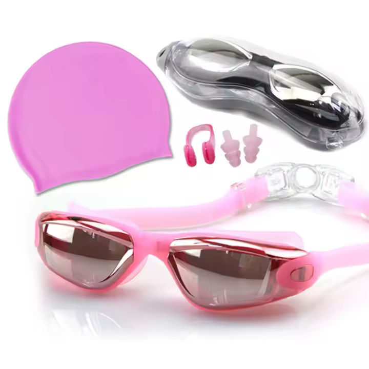 Gafas de natación profesionales Anti-Niebla para adultos BOPORO con correa ajustable de silicona Gafas de agua Binoculares de natación para universidad - 1