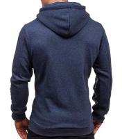 Sudadera con Capucha de Cierre Cremallera Cardigan de Color Sólido para Hombres - details 14