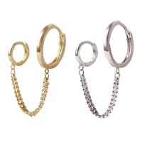 Pendientes de acero inoxidable coreanos, aretes de Metal con borla redonda doble, cadena larga Retro, joyería al por mayor, un par - details 7