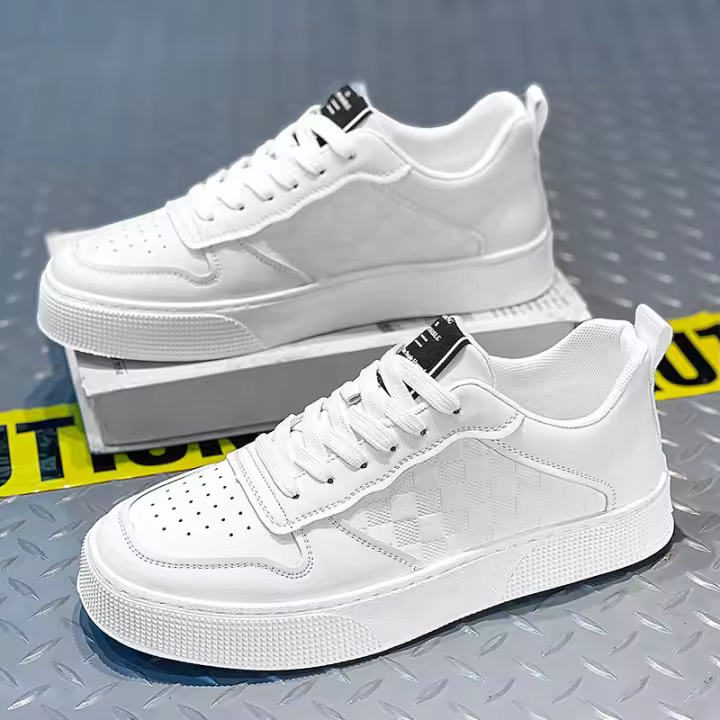 Zapatos de suela suave a cuadros, zapatillas de moda - 1