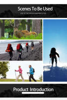 Bastón de Trekking plegable portátil para exteriores, bastón de senderismo para acampar de 5 secciones, telescópico nórdico para ancianos - details 10