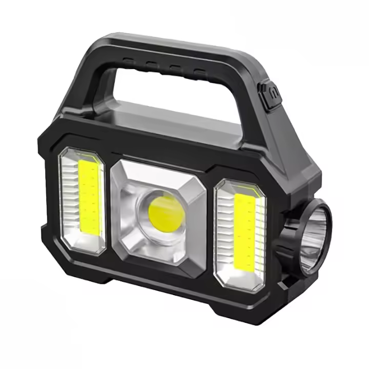 Linterna Solar recargable con zoom, resistente al agua, LED COB, luz brillante, potente linterna portátil para acampar - 1