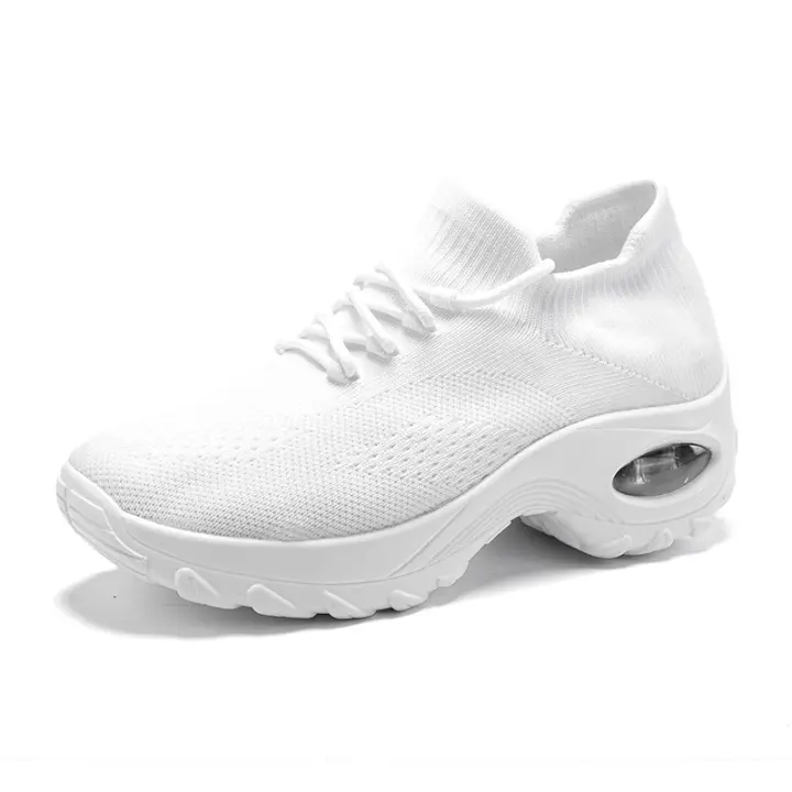 Zapatillas deportivas casuales de correr para mujer, de punto volador, estilo calcetín, talla grande, nuevas. - 1