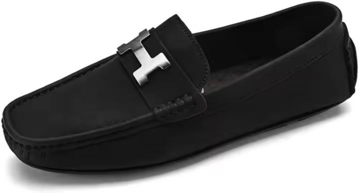 Mocasines de moda para hombre, pantuflas elegantes con hebilla, zapatos bajos cómodos de gamuza, zapatos de conducción. - 1