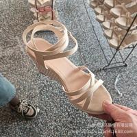 Sandalias de tacón de cuña para mujer, zapatos de moda, Verano - details 1