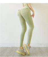 Mallas deportivas elásticas de cintura alta para mujer, pantalones ajustados de Color sólido para entrenamiento, venta al por mayor, para correr, gimnasio, Fitness, Yoga - details 16
