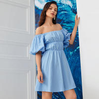 Vestido azul cielo de mujer vestido casual - details 2