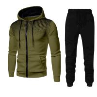 Traje deportivo de lunares para hombre y mujer, Sudadera con capucha y pantalones de chándal de terciopelo, Color sólido, otoño e invierno, 2024 - details 8