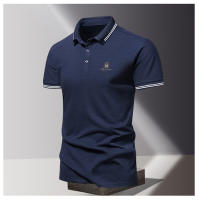 Camisa POLO Para Hombre De Verano Seda De Hielo Secado Rápido Manga Corta Estilo Casual Color Sólido Ajuste Suelto Cuello De Negocios - details 7