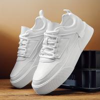 Zapatos de skate sólidos para hombre, cómodas zapatillas de deporte informales antideslizantes con cordones para actividades al aire libre para hombres - details 0