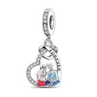 Colgante familiar eterno de plata 925 para mujer, compatible con pulseras originales, regalos de cumpleaños, joyas - details 0
