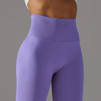 Leggings de yoga sin costuras para mujer, ropa deportiva de entrenamiento, pantalones deportivos de cintura alta - details 89