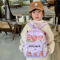 Mochila bonita de capibara de gran capacidad, mochila escolar ultraligera transpirable para estudiantes, bolsa de libros de dibujos animados de nailon - details 37