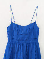 BUNO-Falda Midi bordada con tirantes para mujer, falda informal ahuecada con estilo de moda, novedad de primavera y verano, 2024ZAR - details 3