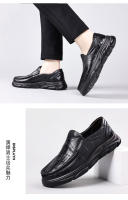 Zapatos de Cuero para Hombres de Primavera Zapatos Formales de Negocios Casuales con Suela Gruesa - details 11