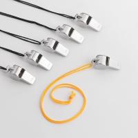 Silbato de Metal para árbitro deportivo de Rugby, herramienta de porristas de acero inoxidable con cuerda negra/amarilla, gran oferta - details 4