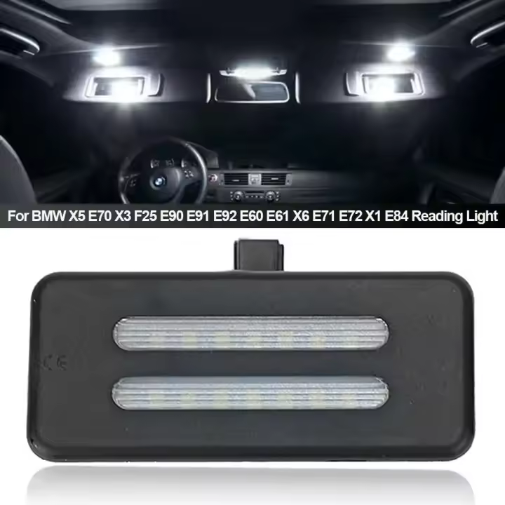 1 unidad de parasol interior de coche LED, luz de lectura X5 E70 X3 F25 E90 E91 E92 E60 E61 X6 E71 E72 X1 E84 - 1