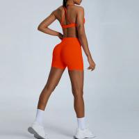 Pantalones de Yoga sin costuras para mujer, pantalones cortos deportivos para correr, transpirables, cintura alta, LICRA - details 10