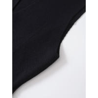 Chic Top de Tanque Elegante Vestido de Oficina para Mujeres Negras Cuello en V, Sin Mangas, Cintura Delgada - details 4