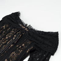 OUWU- Vestido De Manga Larga De Trompeta Con Cuello De Una Línea, Corte Ajustado, Sexy, Nuevo Estilo Europeo Y Americano - details 7