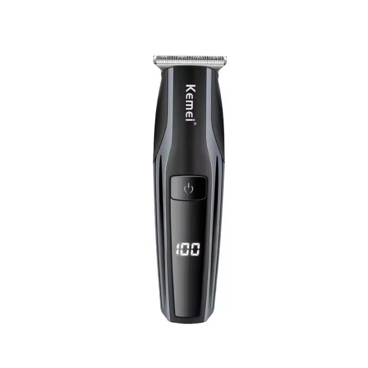 Kemei-cortadora de pelo profesional para hombres y niños, máquina de corte de barba, recargable, con pantalla LED - 1