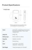Baseus Power Bank de Carga Rápida 10000mAh, Cable Tipo-C de 30W, Adecuado para Viajes Aéreos, Conector Micro USB - details 18