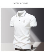 Camisa POLO Para Hombre De Verano Seda De Hielo Secado Rápido Manga Corta Estilo Casual Color Sólido Ajuste Suelto Cuello De Negocios - details 6
