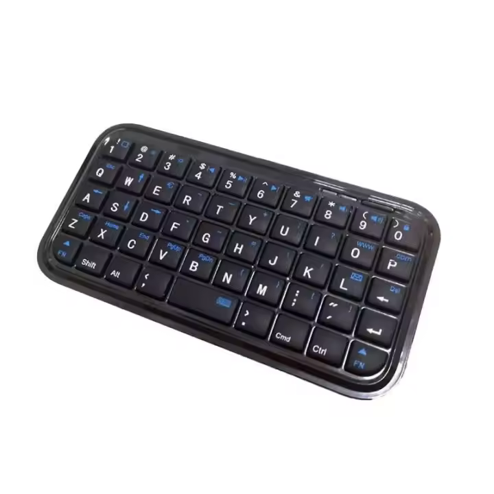 Teclado de bolsillo inalámbrico delgado recargable tipo C Bluetooth 3,0 teclado portátil de 49 teclas para tabletas teléfonos inteligentes - 1