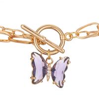 Collar vintage de mariposa para mujer Multicapa dorada, hoja de acero inoxidable 316L, cadena de serpiente, joyería de regalo - details 14