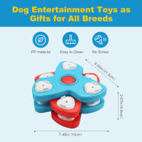 Juguete de rompecabezas de 2 capas giratorias para perros, alimentador lento interactivo para aumentar la comida de los perros, juguetes para el bienestar Mental, entrenamiento IQ - details 8
