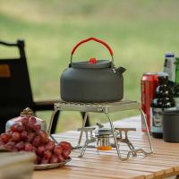Parrilla de Camping Plegable de Acero Inoxidable Combinación Portátil de Fuego de Bonfire y Estufa de Madera para Exteriores - details 9
