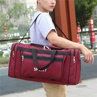 Bolsa de viaje de nylon para hombres y mujeres Bolsa de equipaje de mano de gran capacidad para fin de semana, gimnasio, bolsa deportiva para la noche - details 12