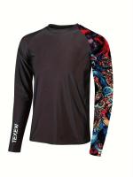 Camiseta de neopreno para hombre, Camiseta de nailon y elastano, cuello redondo, manga larga, secado rápido, adecuada para hombre - details 10