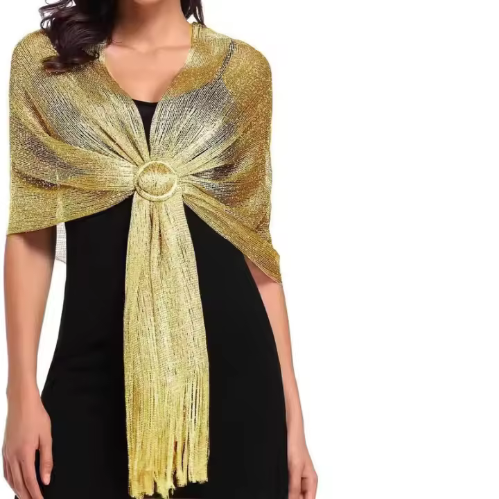 Hebilla de vestido de embalaje de chal de metal brillante, accesorios de vestir elegantes, bodas, chales y embalaje, con hebilla perfecta para - 1