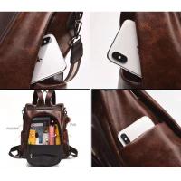 Mochila clásica de cuero sintético suave para mujer, Bolso multiusos a prueba de robo, versión coreana, novedad, envío directo - details 12