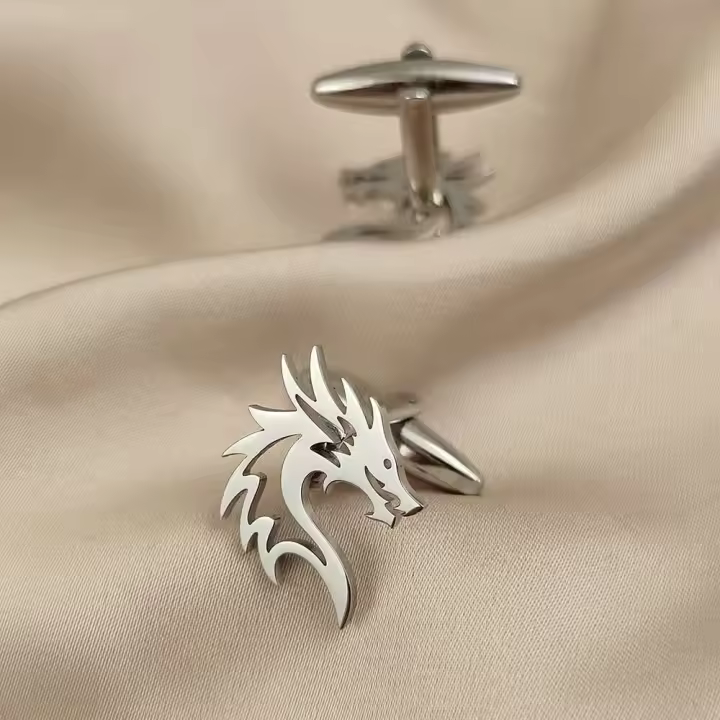 Gemelos avanzados de acero inoxidable para grifo de hombre, diseñados con materiales de alta calidad, color dorado, regalo al por mayor - 1