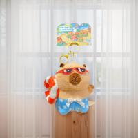 Llavero de capibara de peluche suave de dibujos animados, estilo isla, colgante para bolso, muñecos de capibara, adornos colgantes, lindo llavero para coche, regalos - details 13