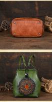 Mochila Vintage de cuero para mujer, bolso femenino con relieve, antirrobo, novedad de 2024 - details 6