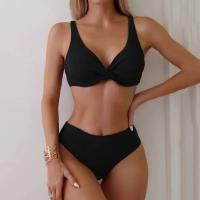 Conjunto de Bikini Vintage para Mujer Traje de Baño de Dos Piezas con Cuello en V Profundo - details 2