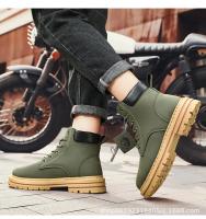 Botas de hombre con cordones, novedad de invierno 2023, botas altas de ocio que combinan con todo, botas informales antideslizantes de tendencia, botas planas de goma para hombre - details 17