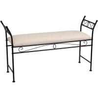 Banqueta pie de Cama de Metal Blanca de 64x68x30 cm - details 25