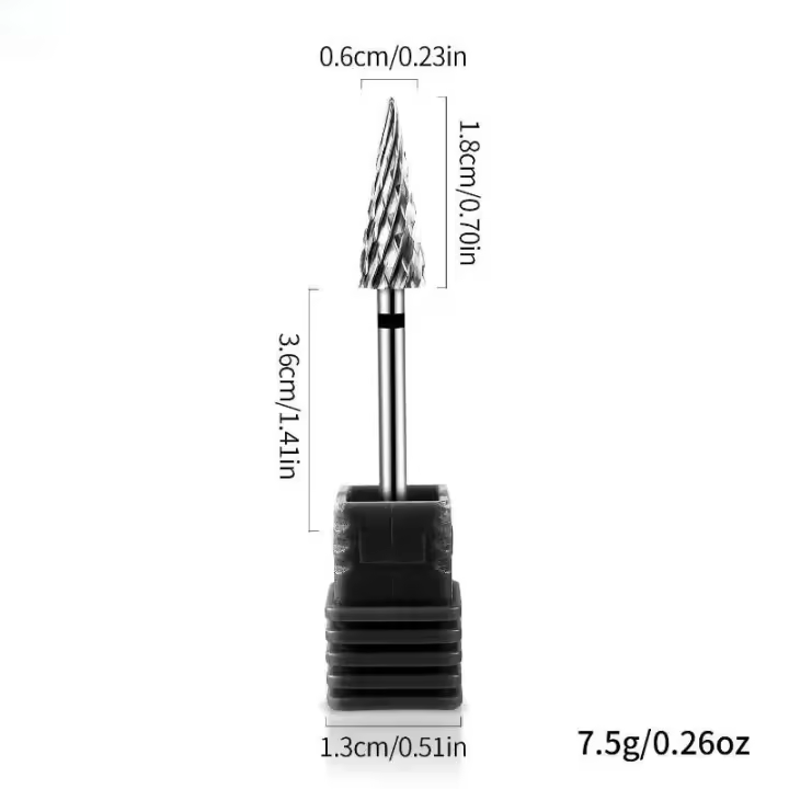 Taladro de Uñas Eléctrico Punta de Carburo de Tungsteno Accesorios de Manicura - 1