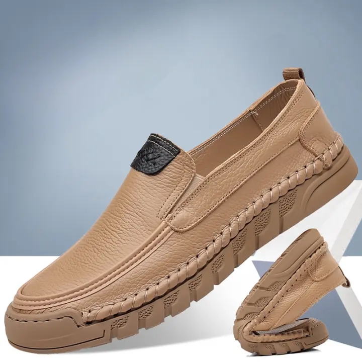 Nuevos zapatos casuales de cabeza redonda para hombres de cuero para hombres, mocasines, zapatos para hombres - 1