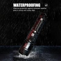 100000     Linterna LED superbrillante de largo alcance, linterna táctica para exteriores, resistente al agua, linterna para acampar - details 4