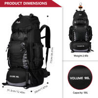 Mochila de Camping Ligera de 90L Equipo de Deportes al Aire Libre para Senderismo, Escalada, Montañismo, Trekking - details 0