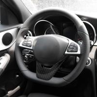 Pegatina Interior de fibra de carbono, emblema para volante, apto para Mercedes Clase C W204 W205 - details 4
